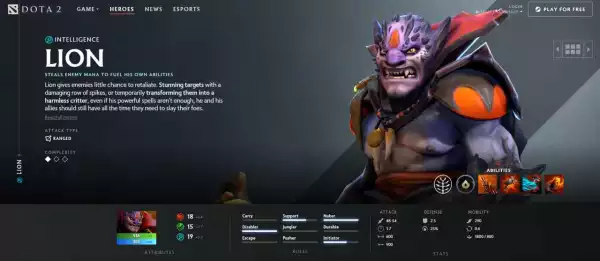 Lion Hero Story in Dota 2