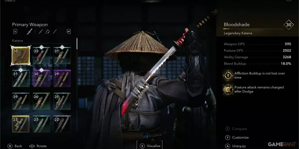 Assassin's Creed Shadows Game Guide Constantly change your equipment