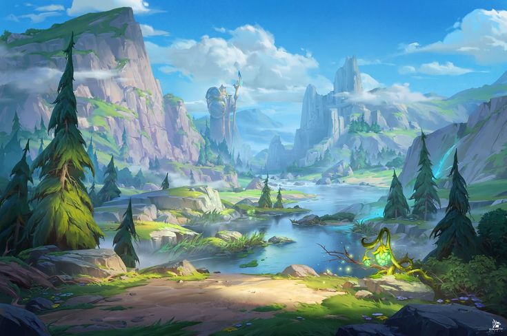 Wild Rift Environment art - River