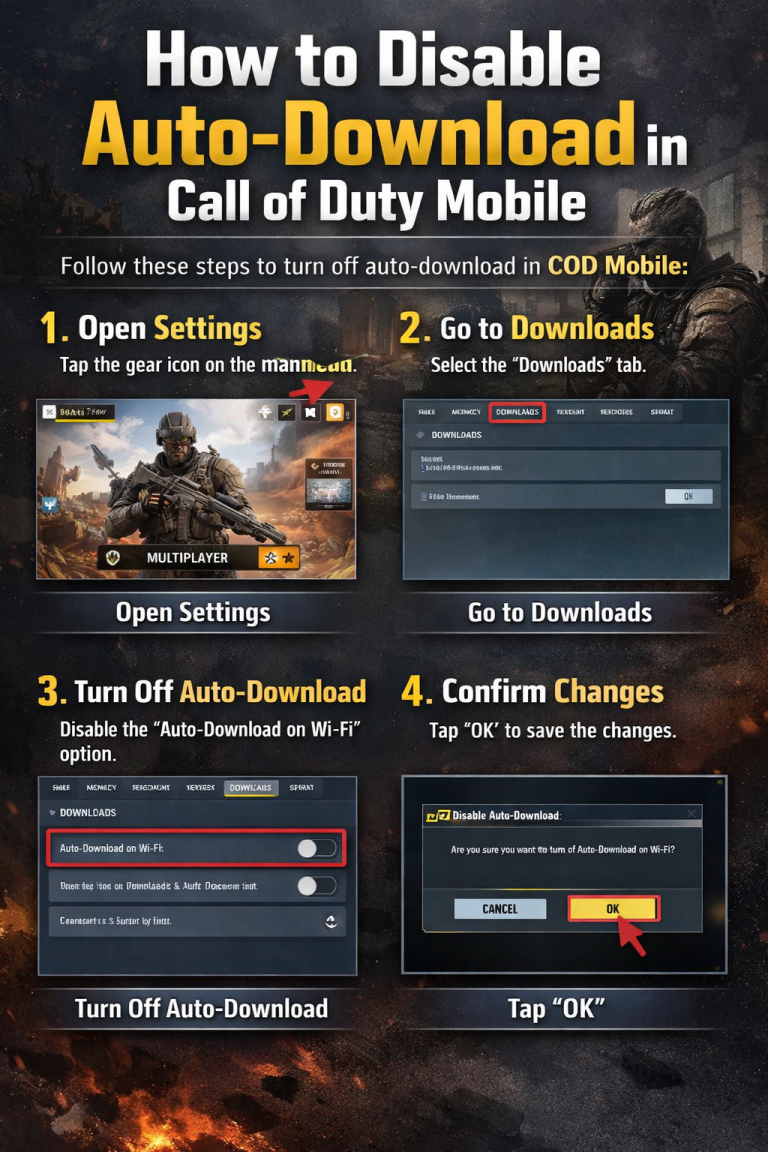 How to disable auto-download in Call of Duty Mobile